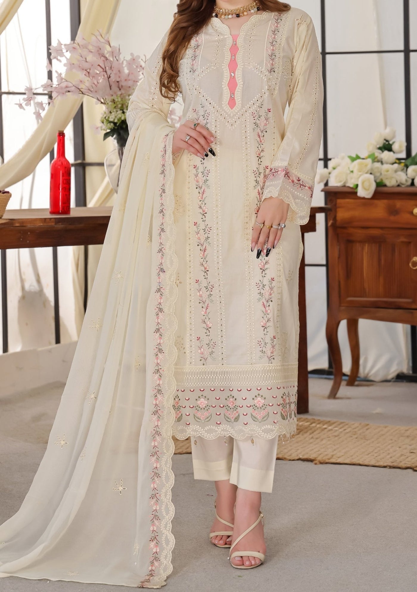 Bin Hameed Zoha Heavy Embroidered Lawn Dress - db26319