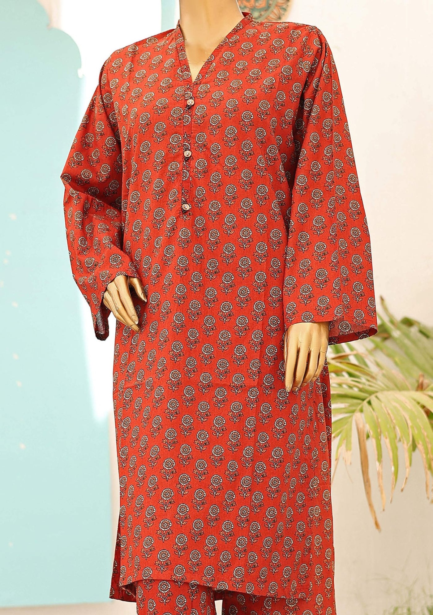 Bin Saeed Co ords Ready Made Printed Lawn Dress - db26484