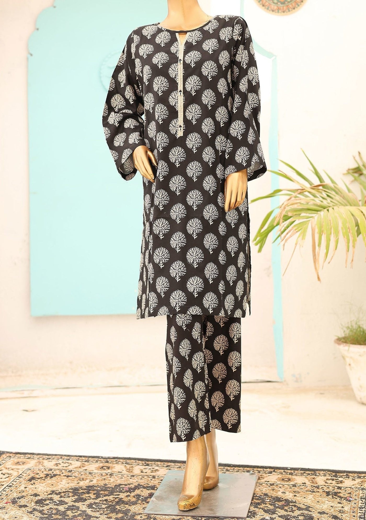 Bin Saeed Co ords Ready Made Printed Lawn Dress - db26489