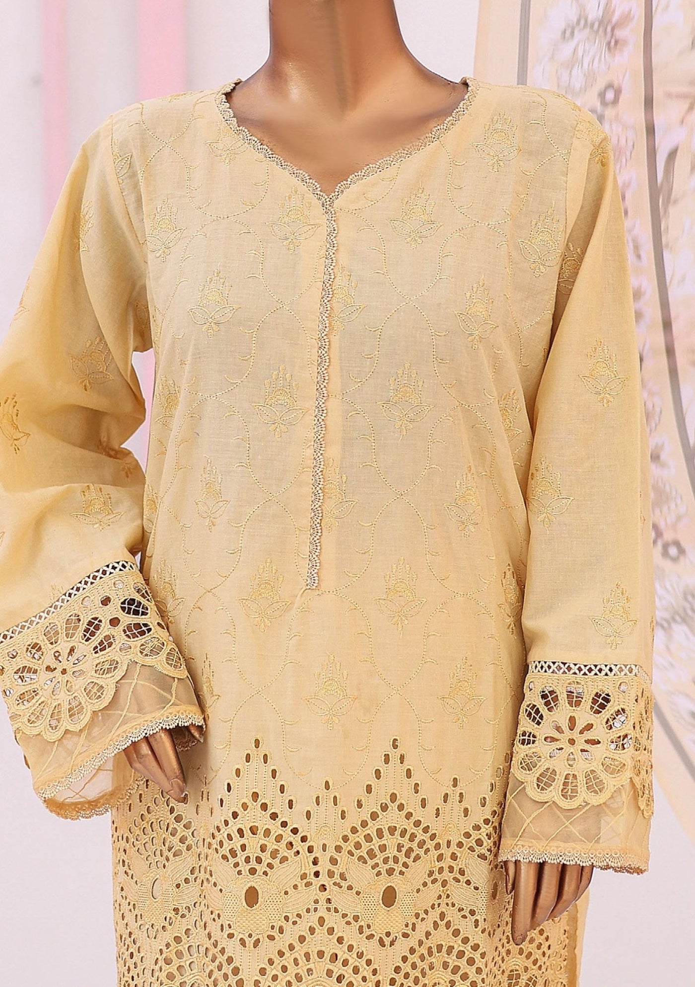 Bin Saeed Ready Made Embroidered Chikankari Dress - db26281