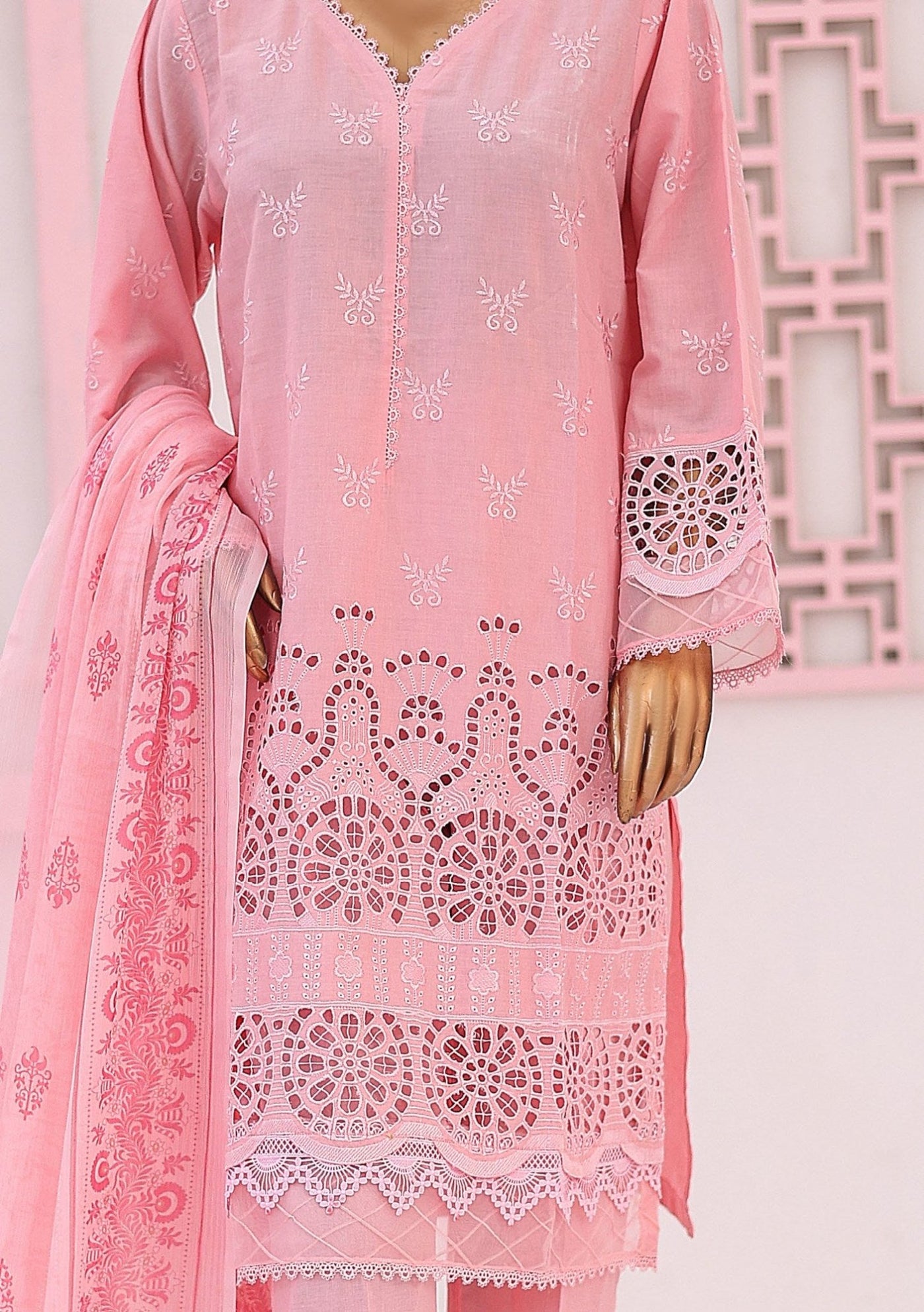 Bin Saeed Ready Made Embroidered Chikankari Dress - db26278