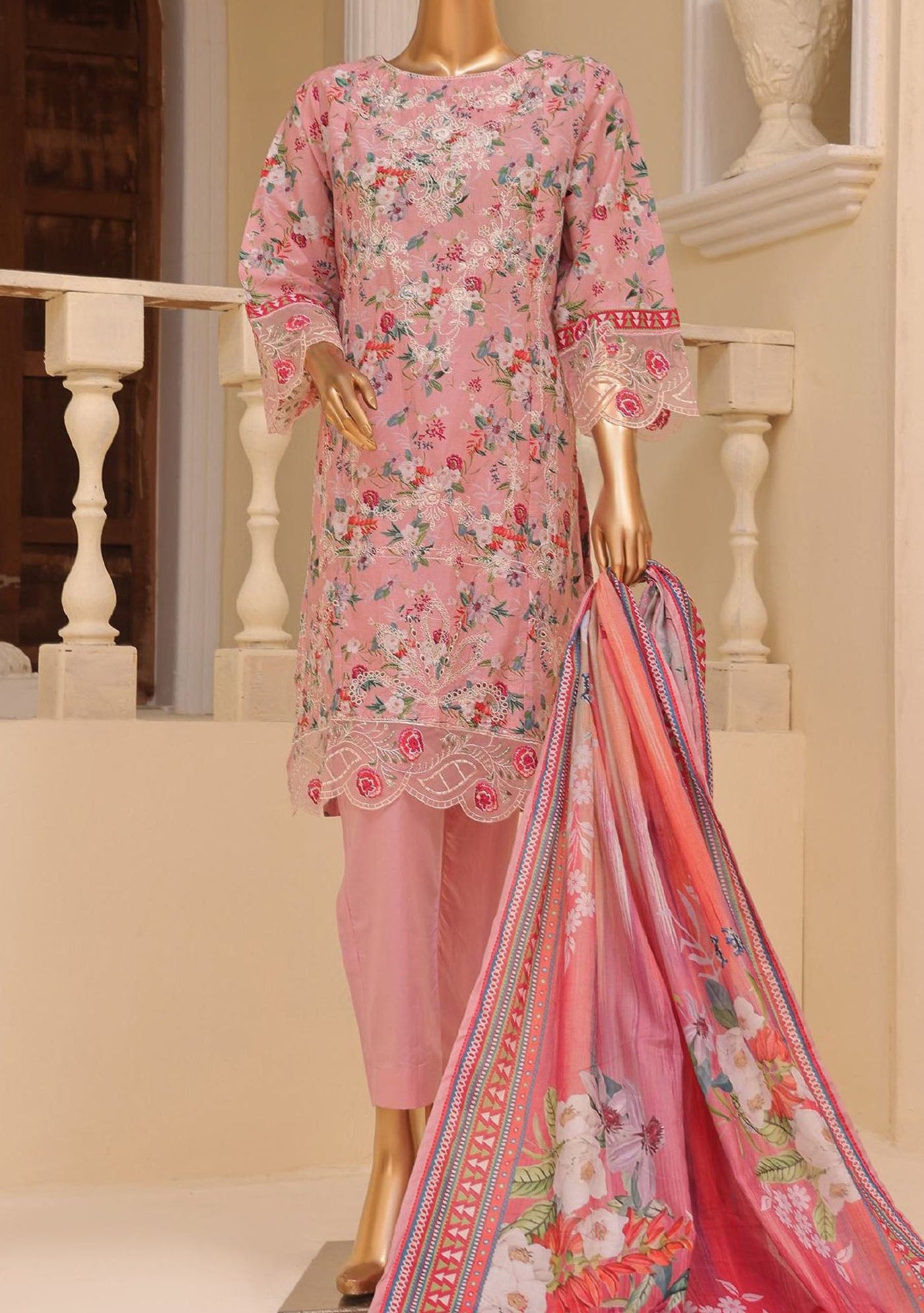 Bin Saeed Ready Made Embroidered Chikankari Dress - db29382