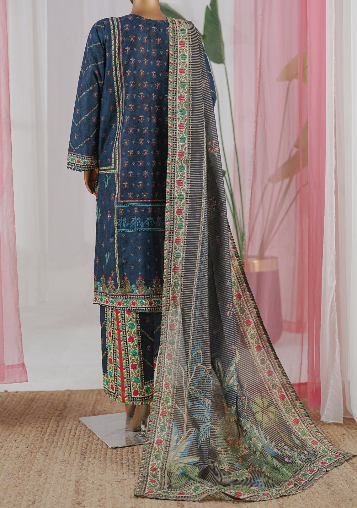 Bin Saeed Ready Made Embroidered Chikankari Dress - db29497