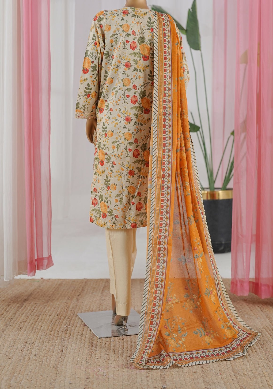 Bin Saeed Ready Made Embroidered Chikankari Dress - db29492