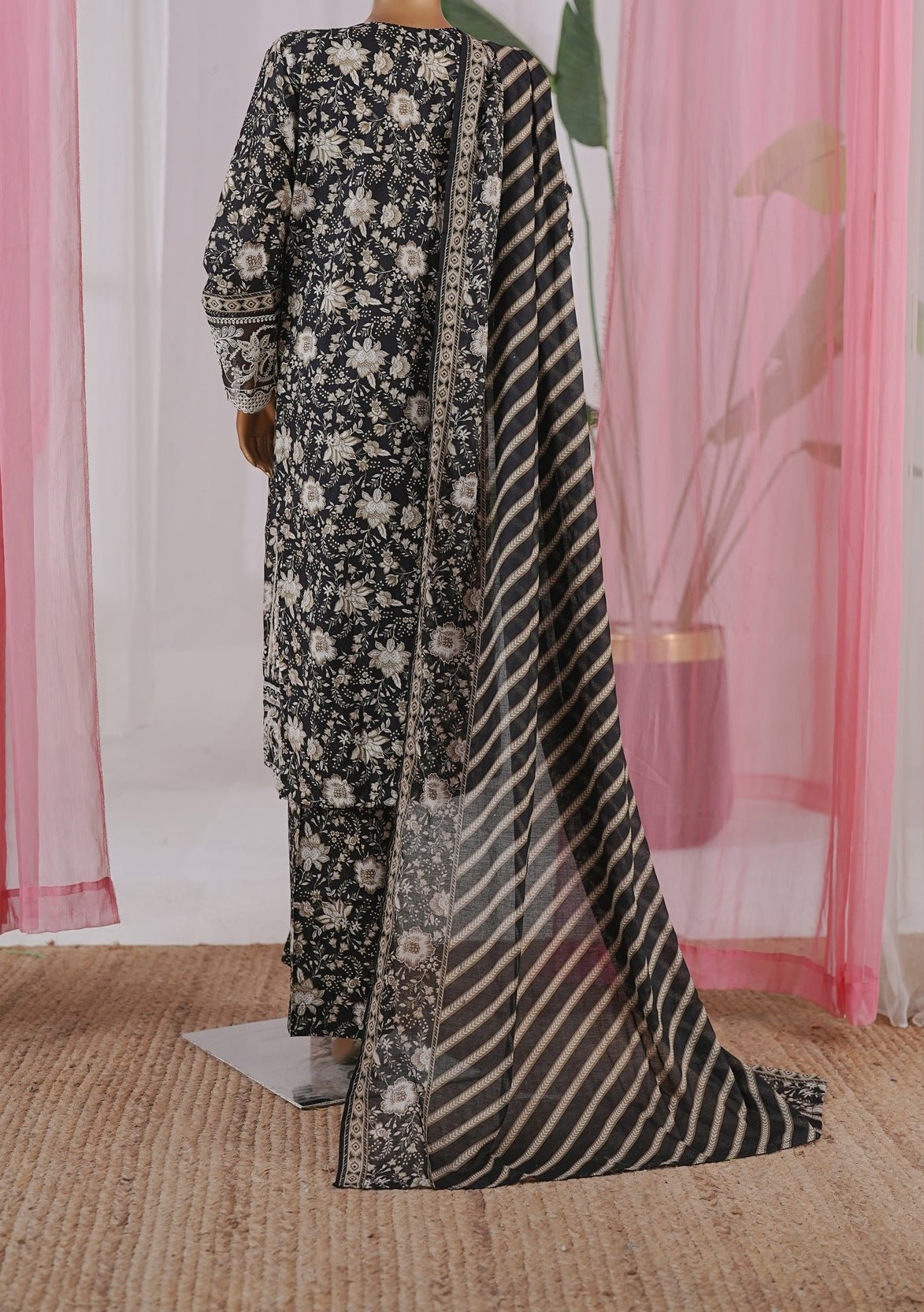 Bin Saeed Ready Made Embroidered Chikankari Dress - db29498