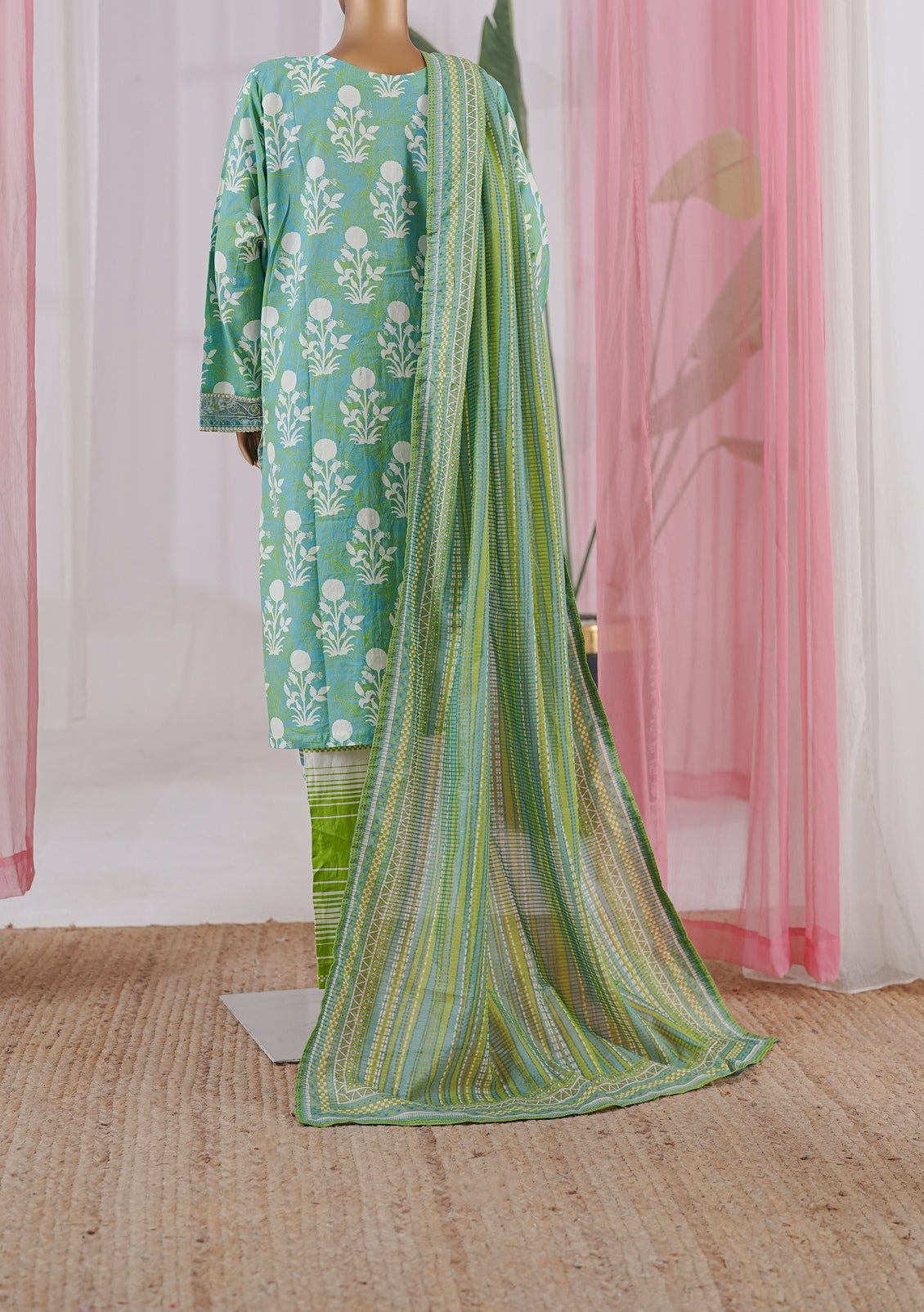 Bin Saeed Ready Made Embroidered Chikankari Dress - db29499