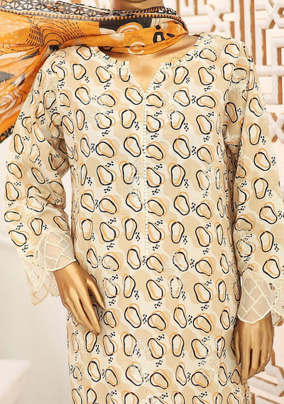 Bin Saeed Ready Made Embroidered Cotton Dress - db26758