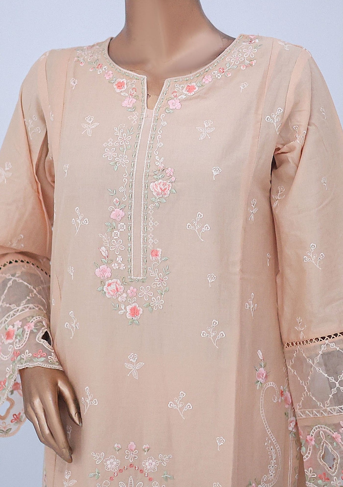 Bin Saeed Ready Made Embroidered Cotton Dress - db27122