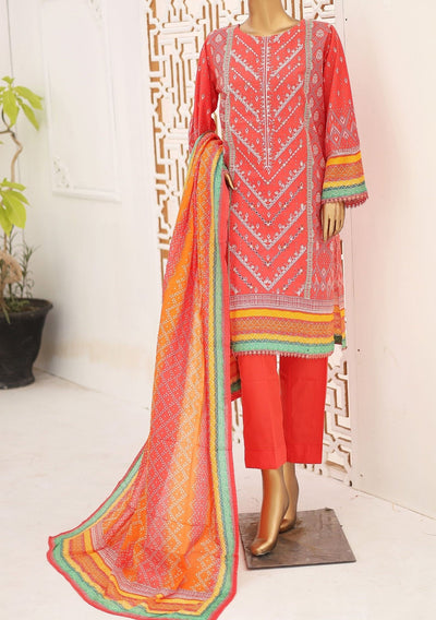 Bin Saeed Ready Made Embroidered Cotton Dress - db26763