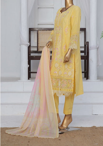 Bin Saeed Ready Made Embroidered Cotton Dress - db27837