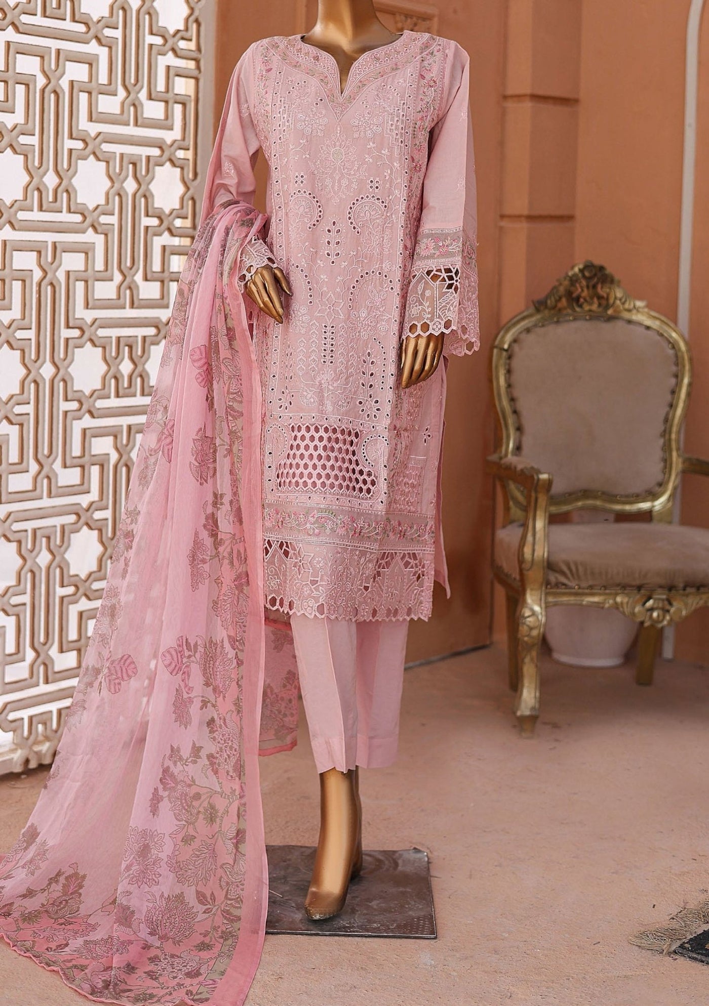 Bin Saeed Ready Made Embroidered Lawn Dress - db26223