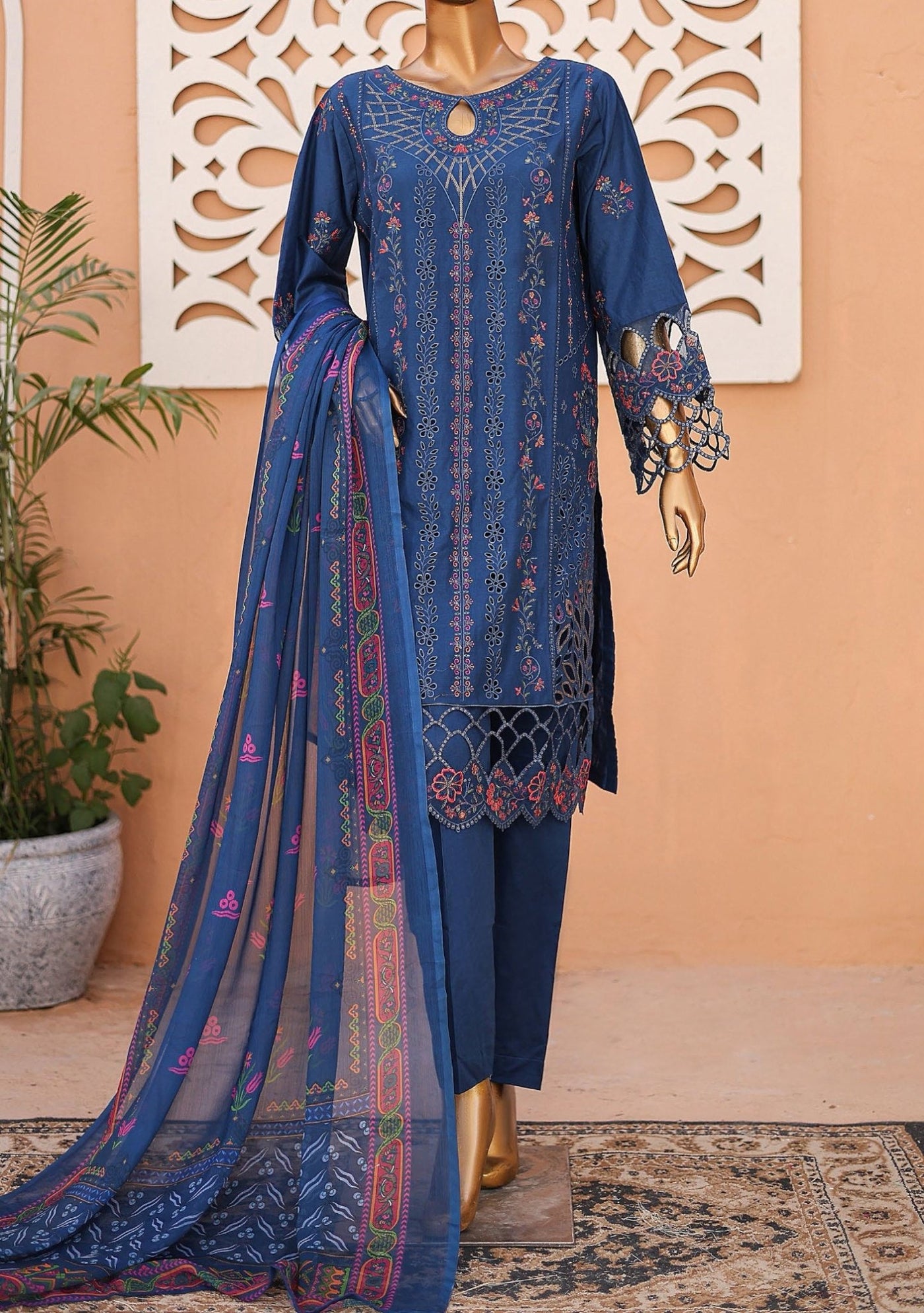 Bin Saeed Ready Made Embroidered Lawn Dress - db26222