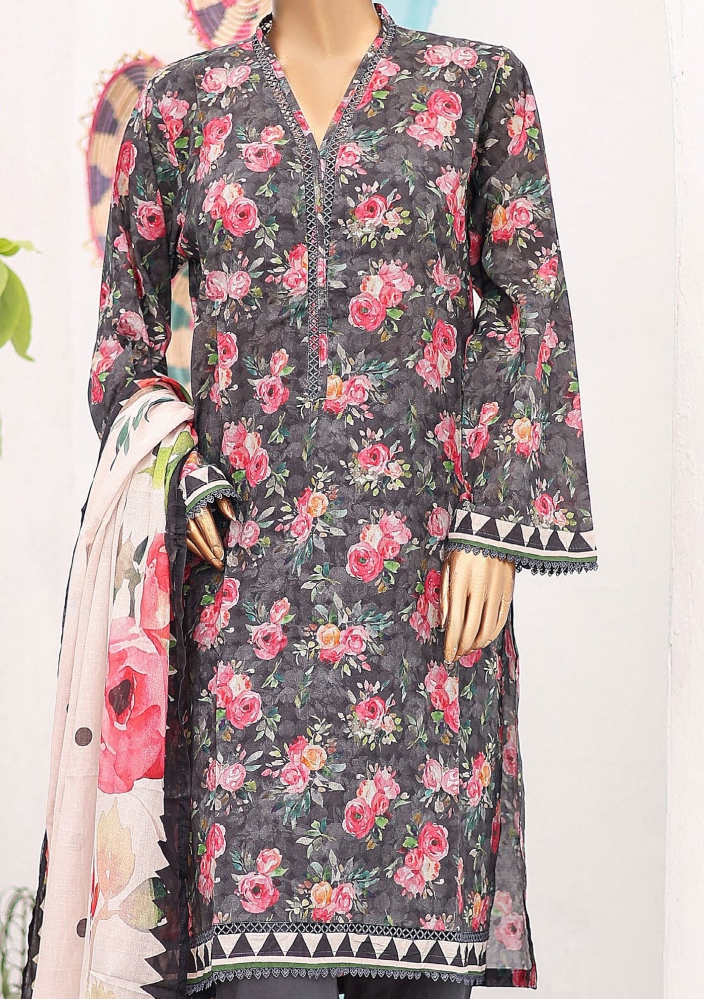 Bin Saeed Ready Made Printed Lawn Dress - db26244