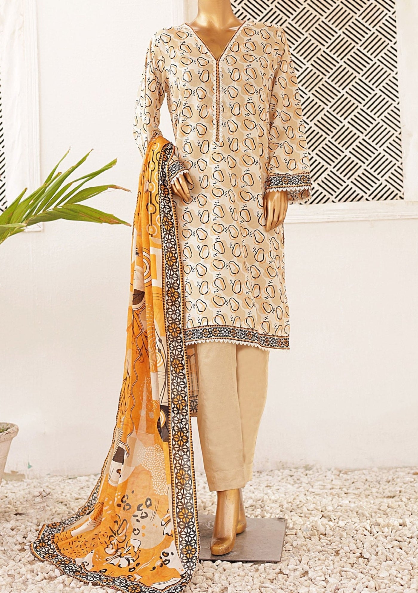 Bin Saeed Ready Made Printed Lawn Dress - db25995