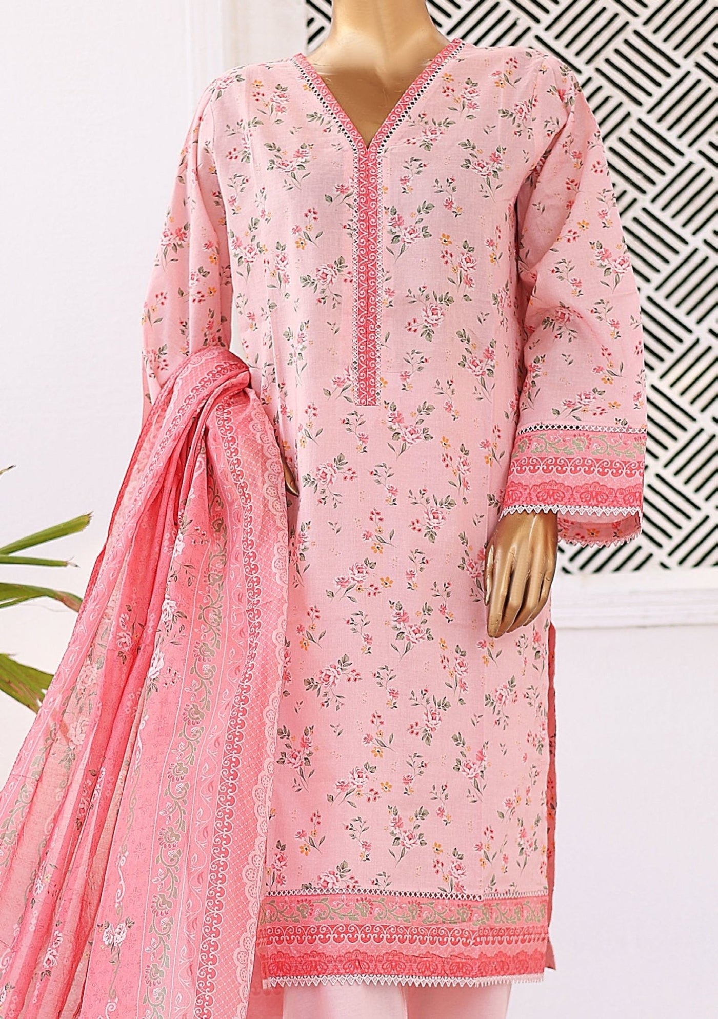 Bin Saeed Ready Made Printed Lawn Dress - db26230