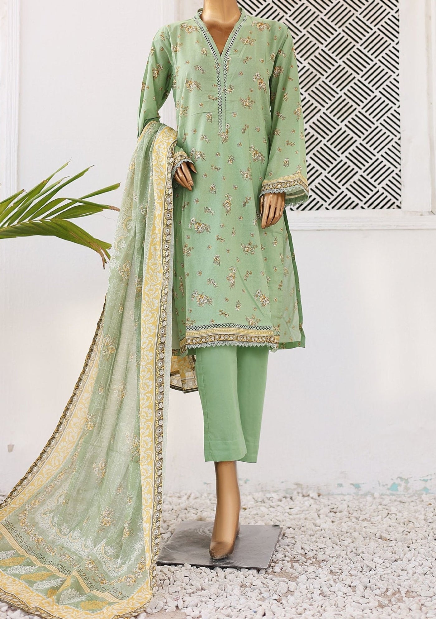 Bin Saeed Ready Made Printed Lawn Dress - db26228