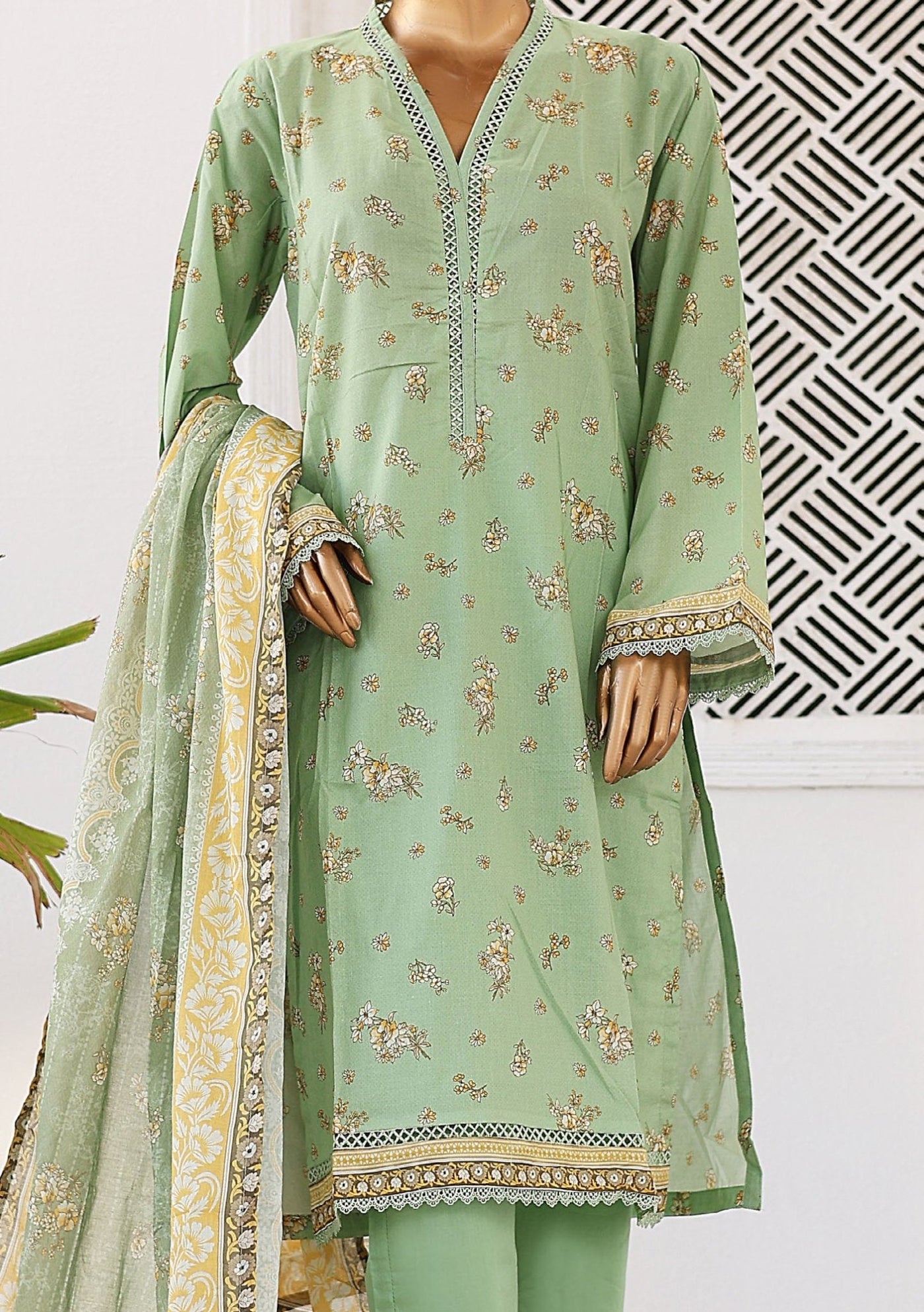 Bin Saeed Ready Made Printed Lawn Dress - db26228