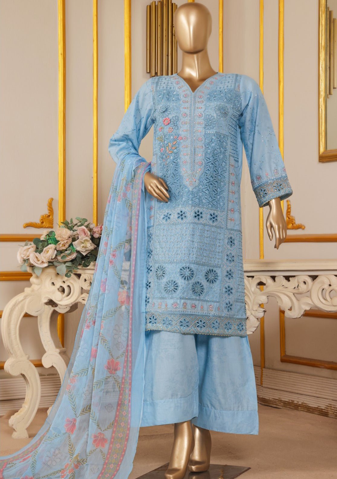 Bin Saeed Readymade Luxury Embroidered Lawn - db29801