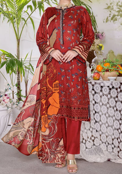 Dilkash Ready Made Embroidered Printed Lawn Dress - db26627