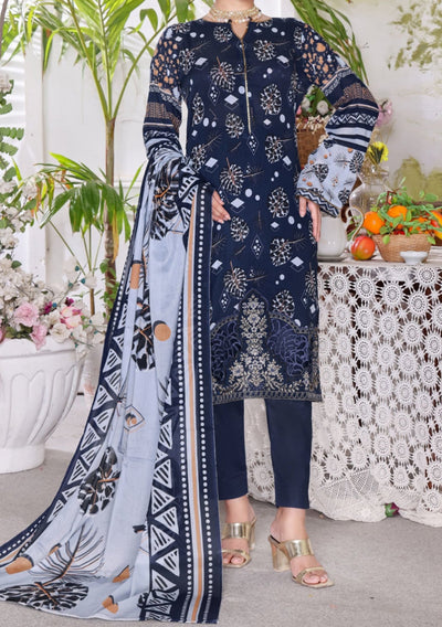 Dilkash Ready Made Embroidered Printed Lawn Dress - db26629