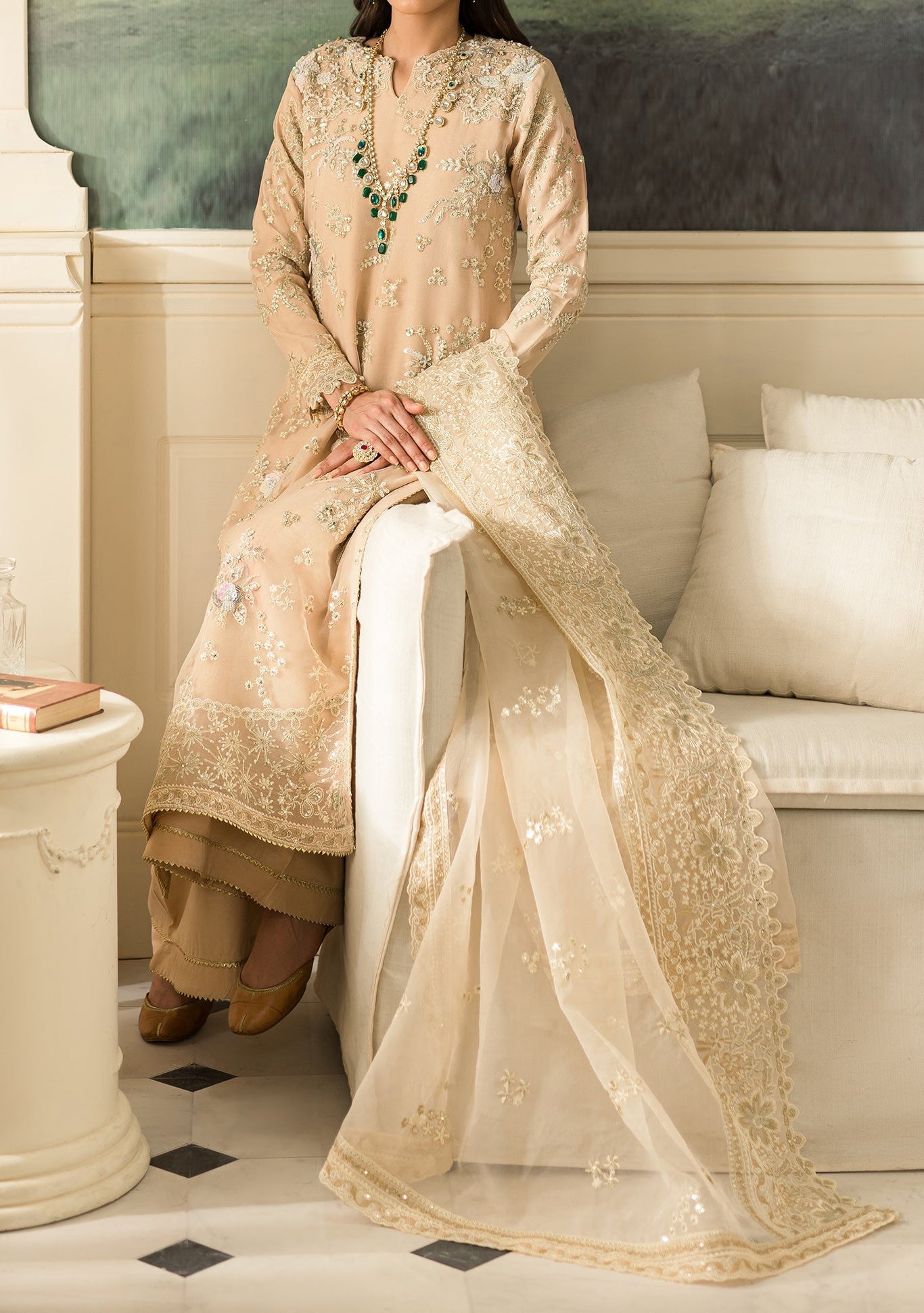 Emaan Adeel Aruna Pakistani Luxury Organza Dress - db26603