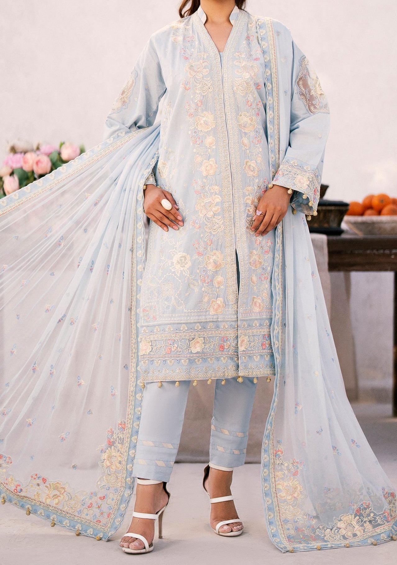 Emaan Adeel Dora Pakistani Luxury Lawn Dress - db26126