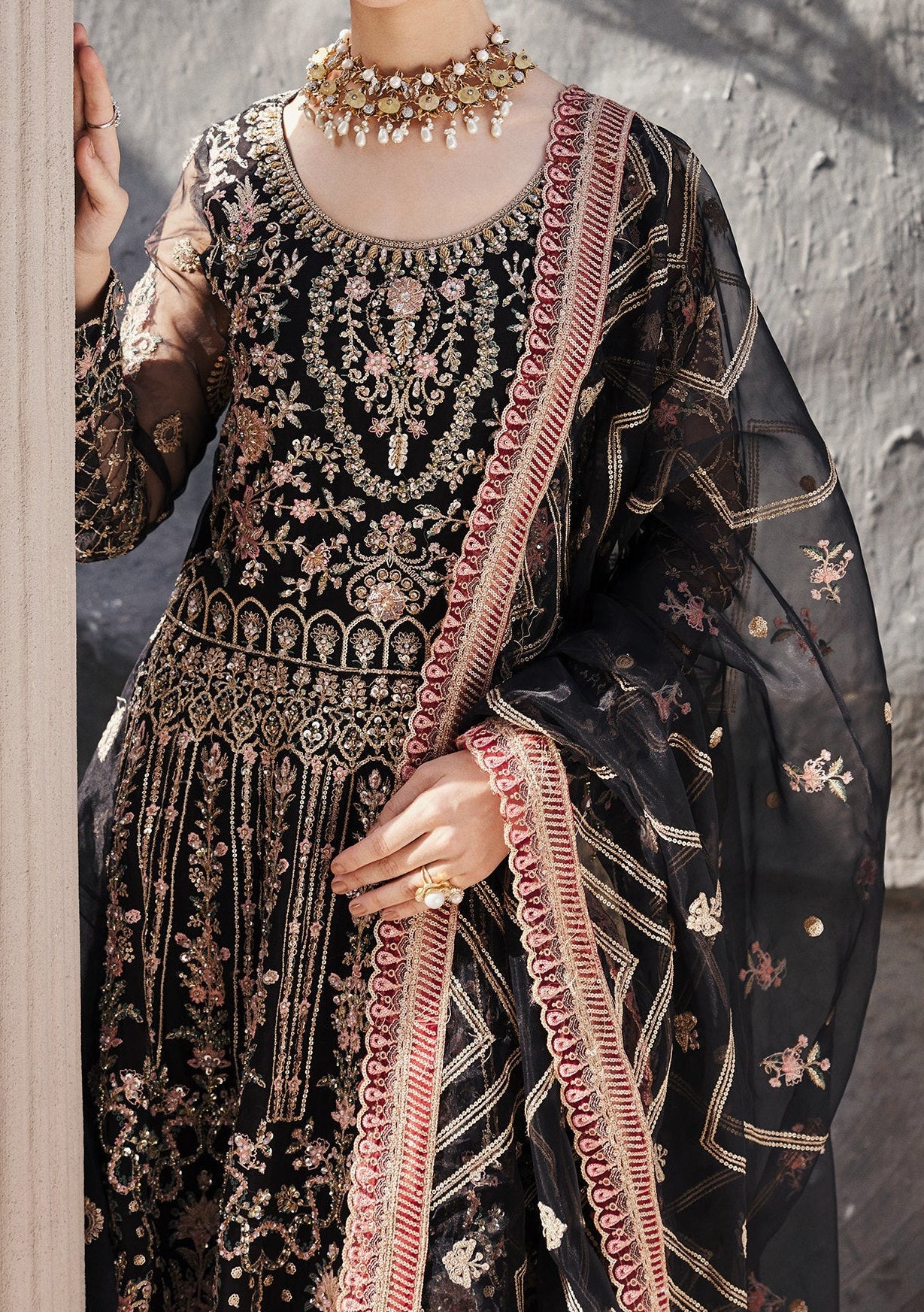 Emaan Adeel Pakistani Luxury Anarkali Suit - db26850