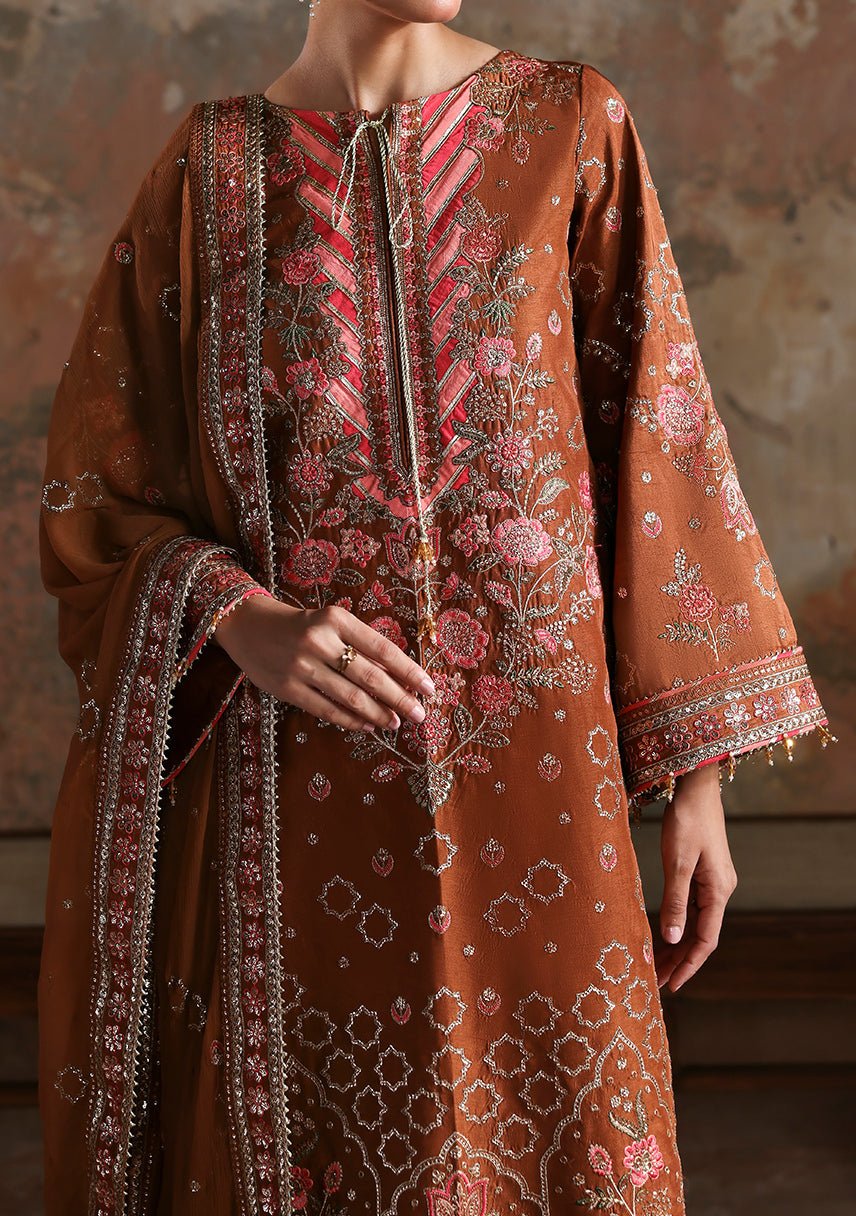 Emaan Adeel Pakistani Luxury Silk Dress - db30356