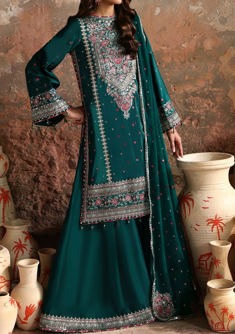 Emaan Adeel Pakistani Luxury Silk Dress - db30354