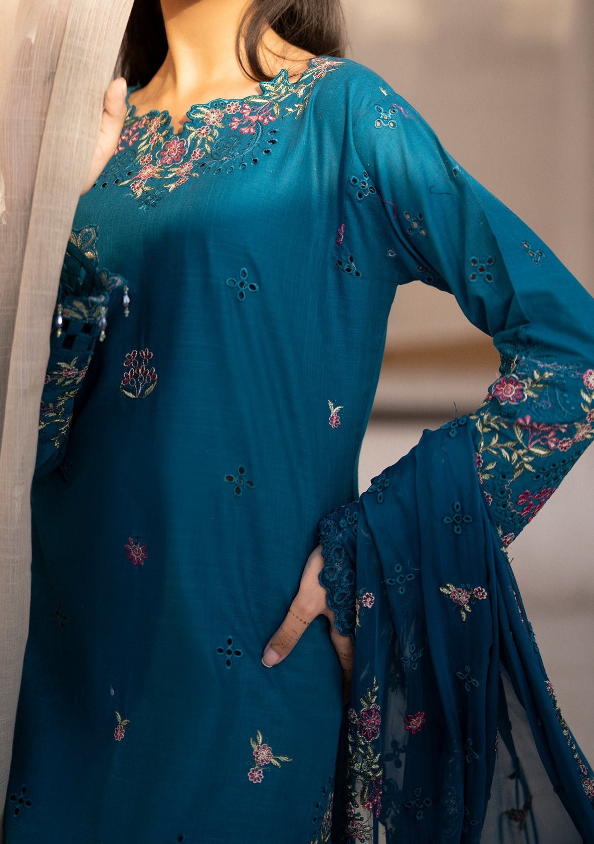 Emaan Adeel Roma Pakistani Luxury Lawn Dress - db26132