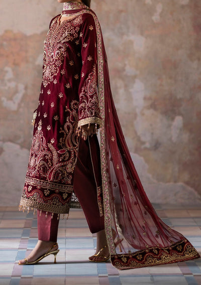 Emaan Adeel Saanjh Luxury Velvet Dress - db27588