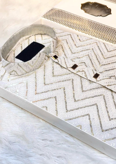 Embroidered Georgette Sequence Panjabi - db29281