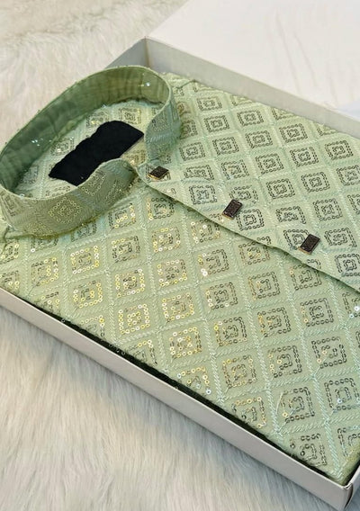 Embroidered Georgette Sequence Panjabi - db29280