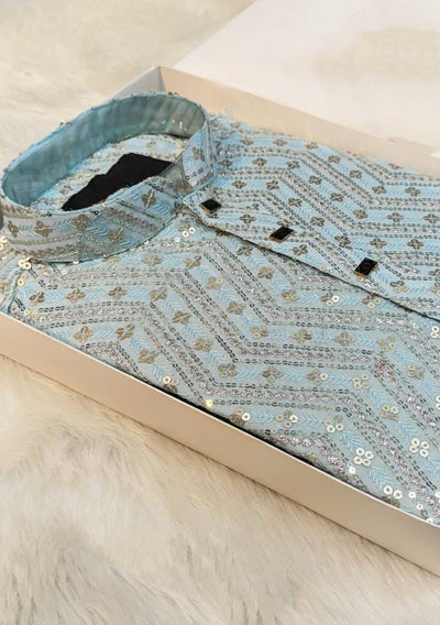 Embroidered Georgette Sequence Panjabi - db29276