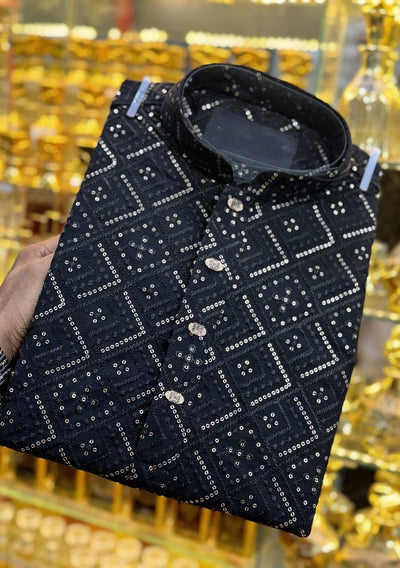 Embroidered Georgette Sequence Panjabi - db29275