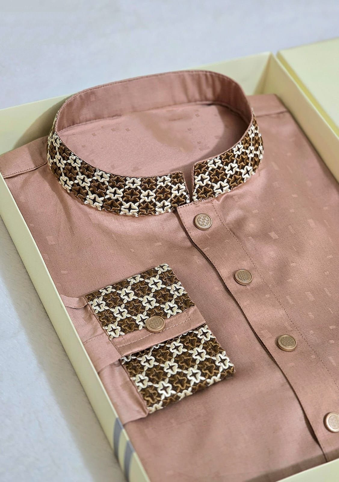 Embroidered Mixed Cotton Punjabi - db28547