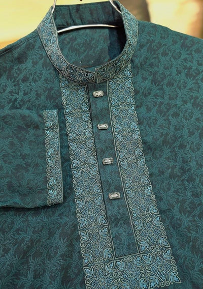 Embroidered Mixed Cotton Punjabi - db28545