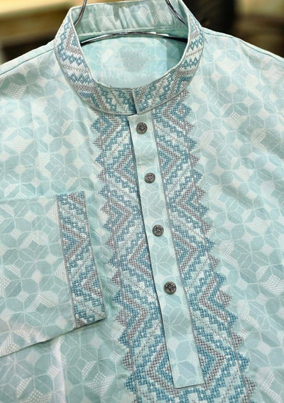 Embroidered Mixed Cotton Punjabi - db28542