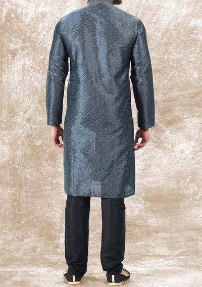 Embroidered Party Wear Jacquard Kurta Pajama Set - db25781