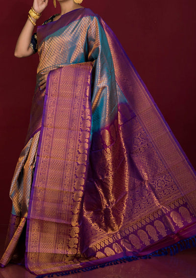 Exclusive Hand Woven Gadwal Pure Silk Saree - db26920