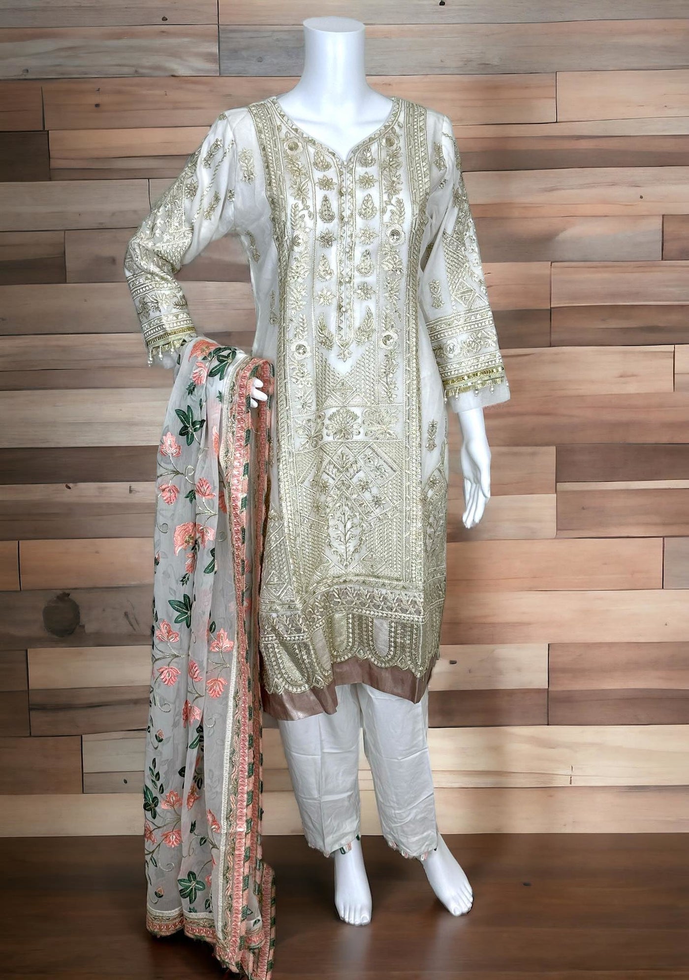 Gulaal Replica Embroidered Chiffon Dress - db25273