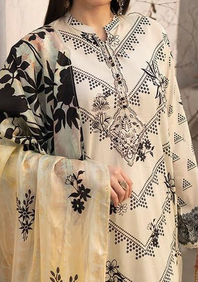 Gulljee Morja Ready Made Embroidered Printed Lawn - db26574