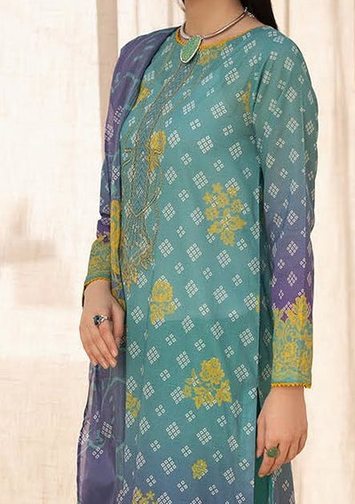 Gulljee Morja Ready Made Embroidered Printed Lawn - db26572