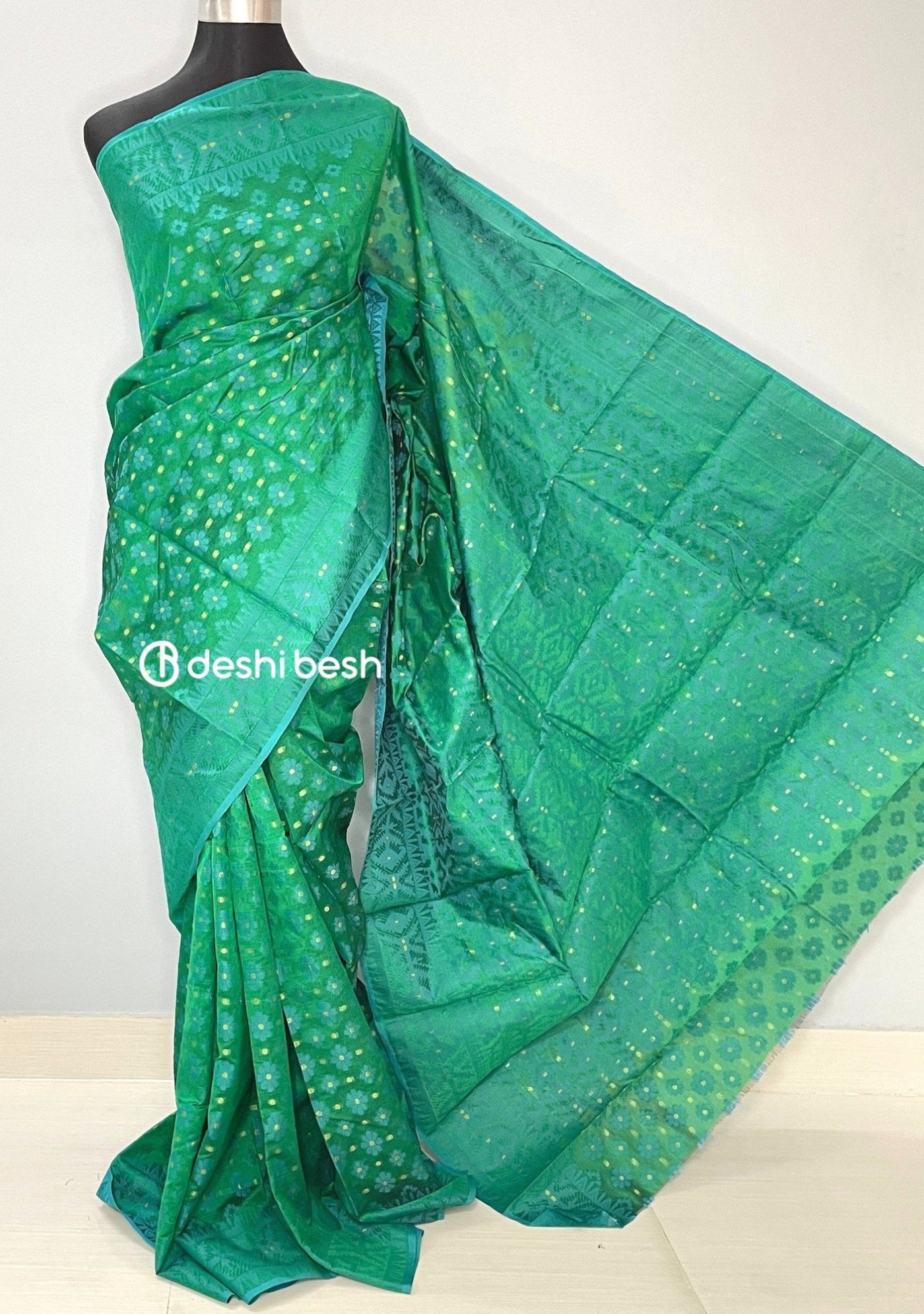 Handloom Jacquard Jamdani Silk Saree - db26027