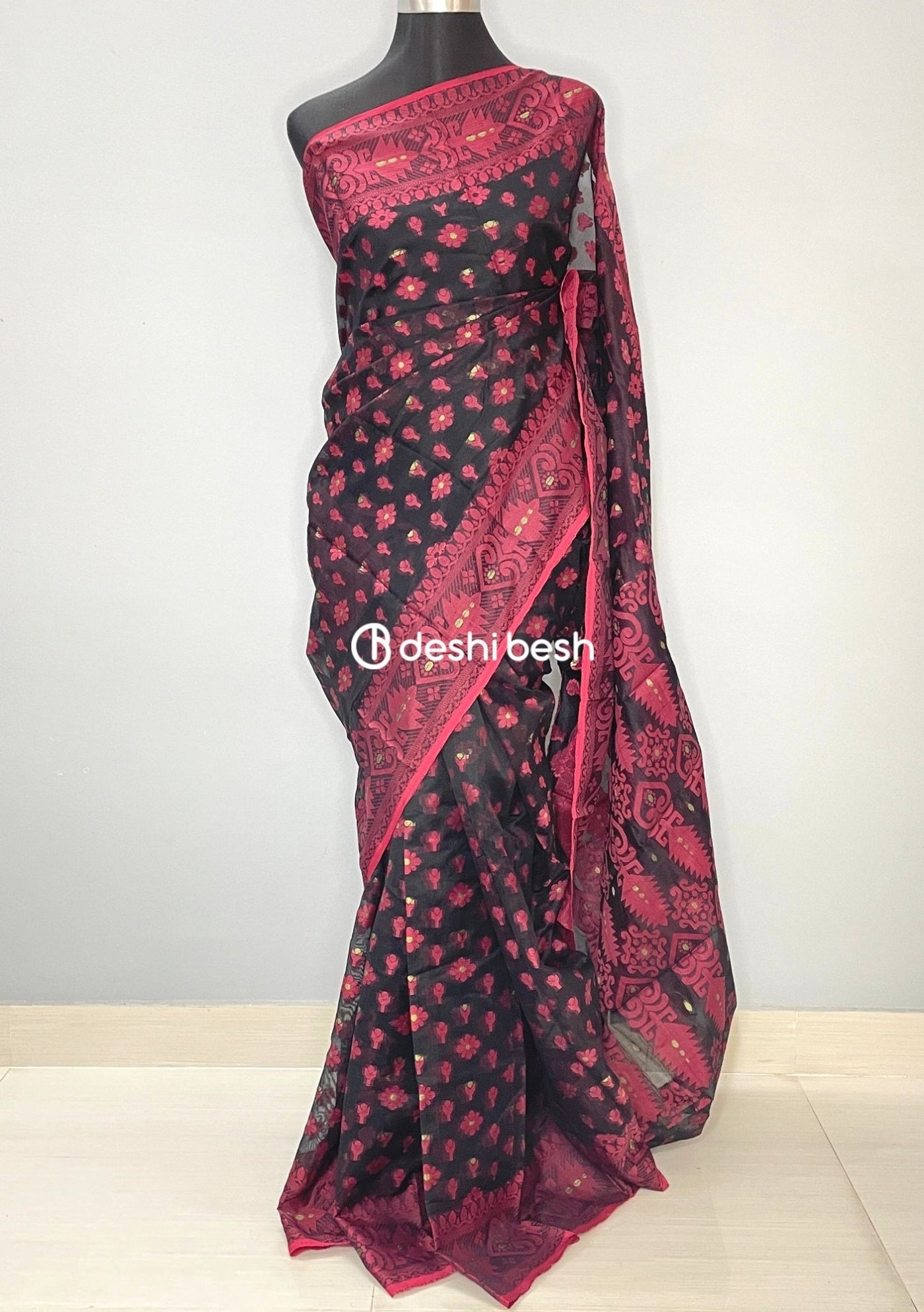 Handloom Jacquard Jamdani Silk Saree - db26029