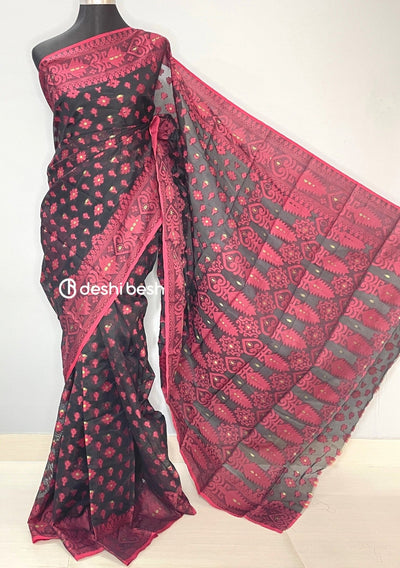 Handloom Jacquard Jamdani Silk Saree - db26029