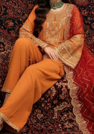 Imrozia Mehr e Mah Pakistani Luxury Chiffon Dress - db30342