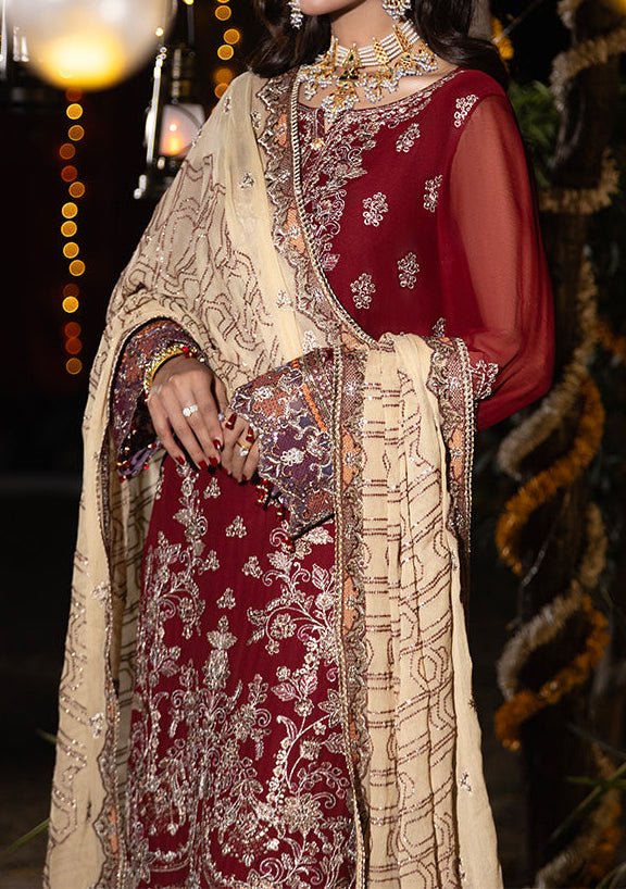 Imrozia Shagun Pakistani Luxury Chiffon Dress - db30250