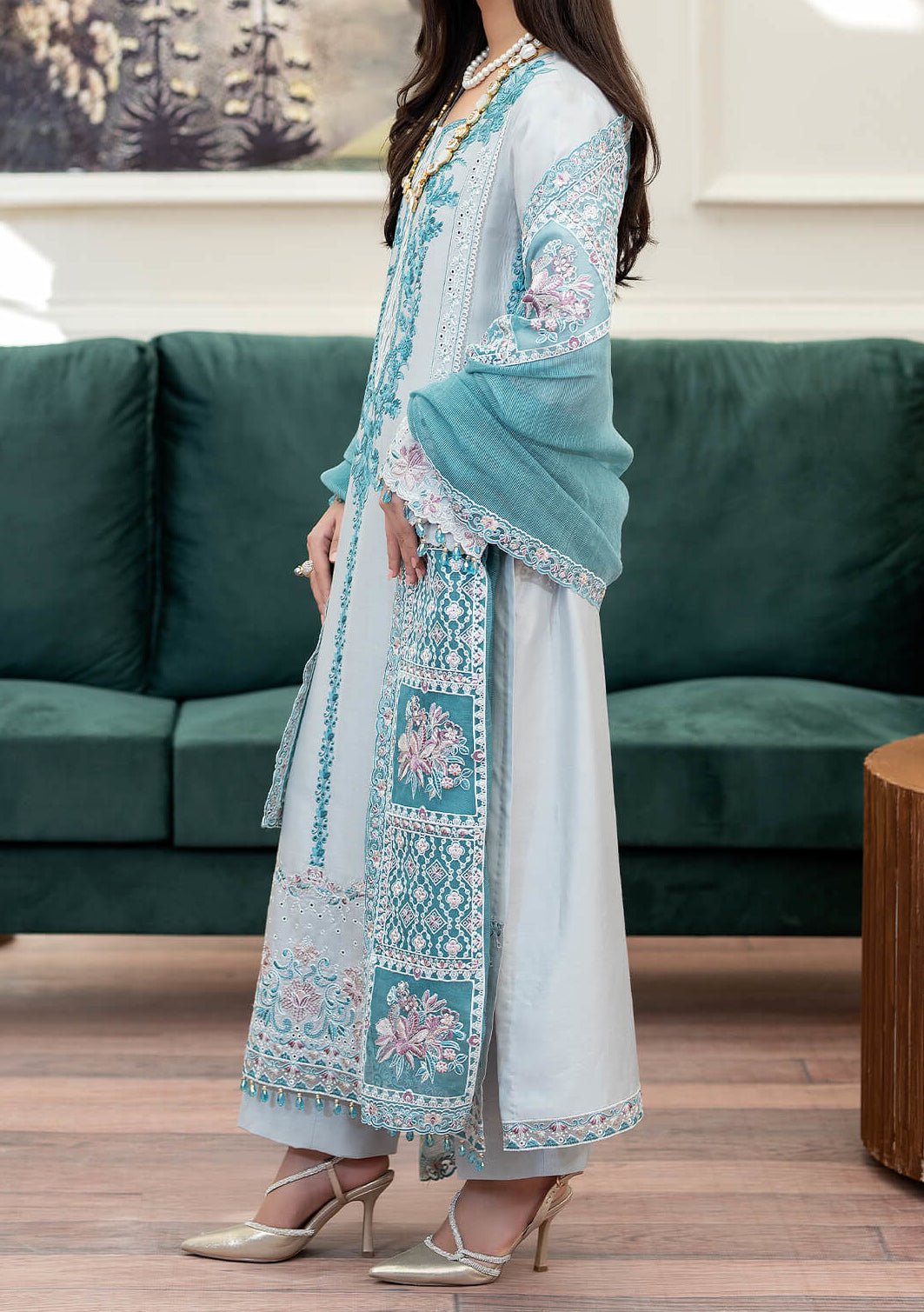 Imrozia Zebrang Pakistani Luxury Silk Dress - db27486