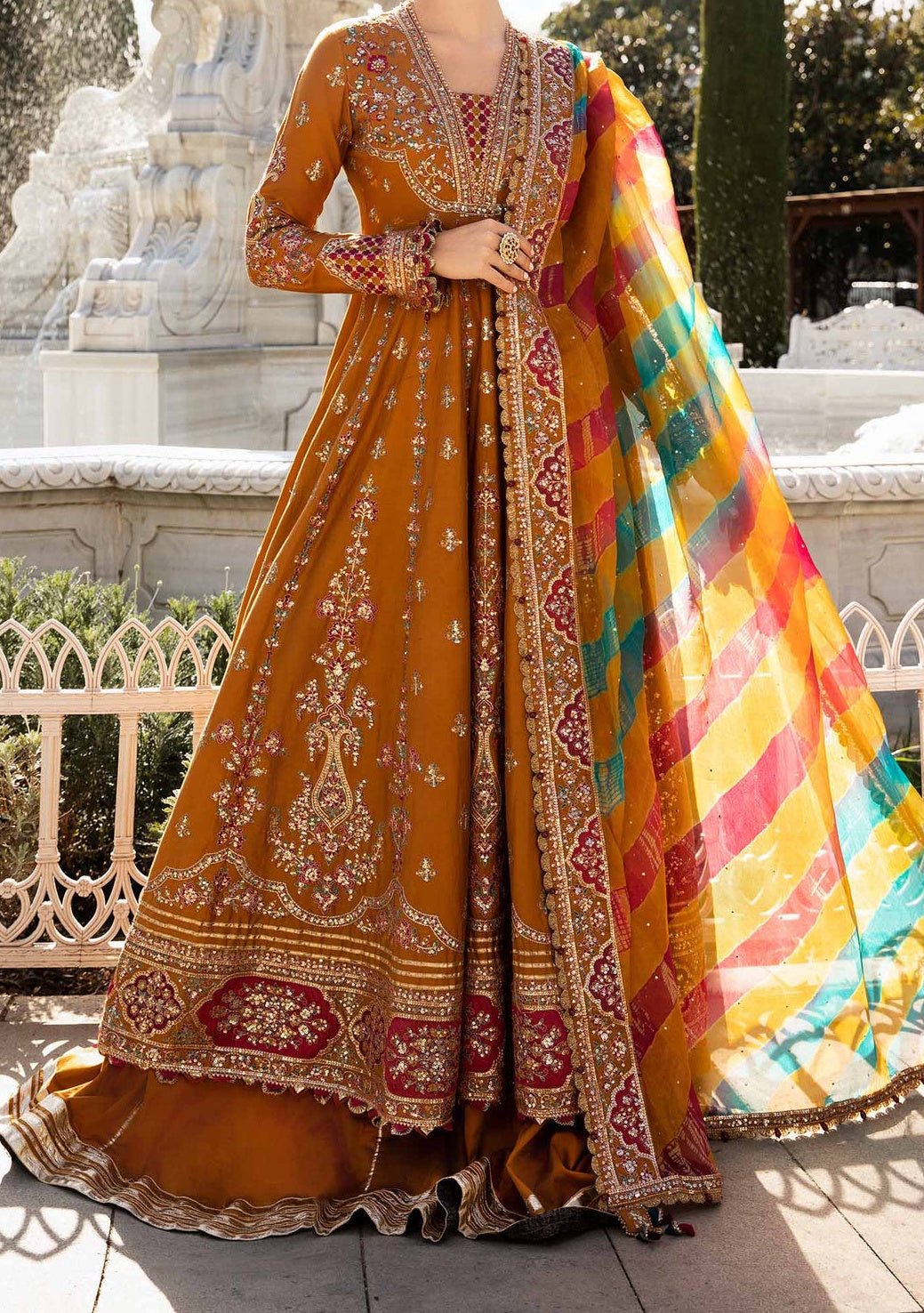 Maria.B Embroidered Pakistani Luxury Lehenga Suit - db27228